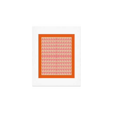 June Journal Pink and Orange Triangles Art Print