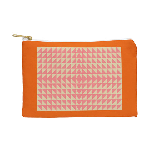 June Journal Pink and Orange Triangles Pouch