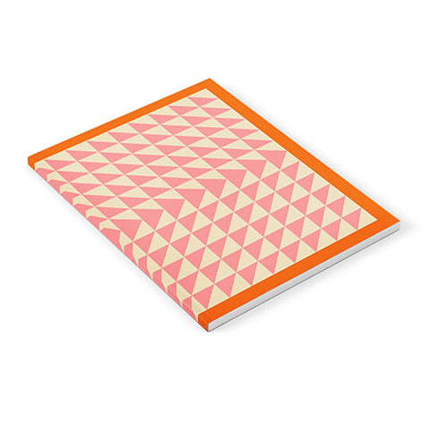 June Journal Pink and Orange Triangles Notebook
