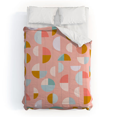 June Journal Playful Geometry Shapes Comforter