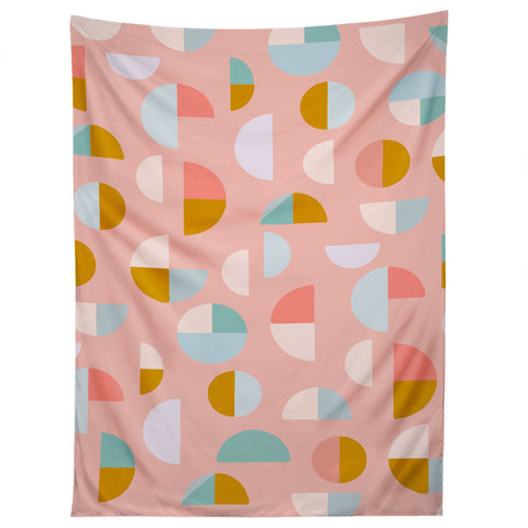 June Journal Playful Geometry Shapes Tapestry