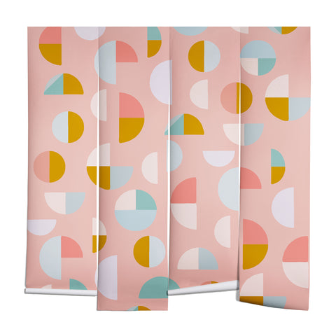 June Journal Playful Geometry Shapes Wall Mural