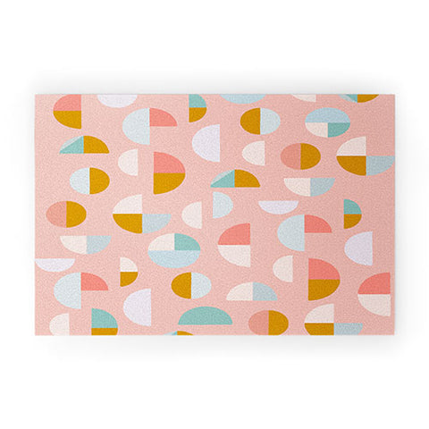 June Journal Playful Geometry Shapes Welcome Mat