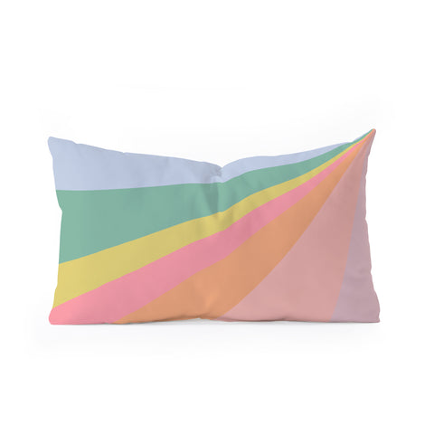 June Journal Rainbow Road Oblong Throw Pillow