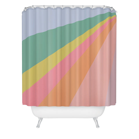 June Journal Rainbow Road Shower Curtain