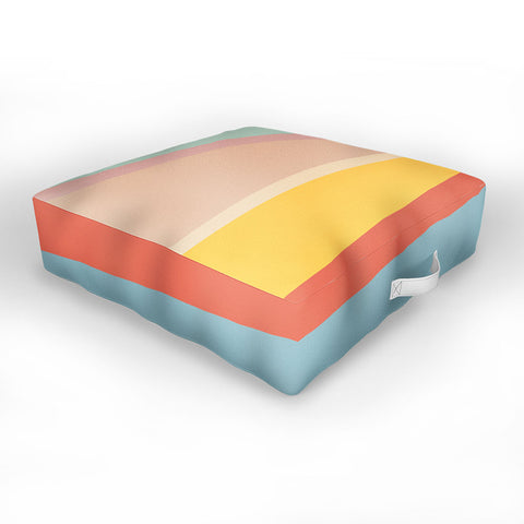 June Journal Retro Abstract Geometric Outdoor Floor Cushion