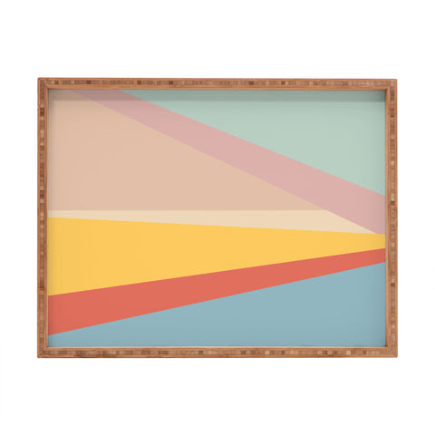June Journal Retro Abstract Geometric Rectangular Tray