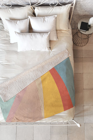 June Journal Retro Abstract Geometric Fleece Throw Blanket