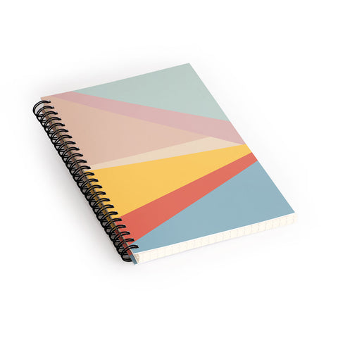 June Journal Retro Abstract Geometric Spiral Notebook