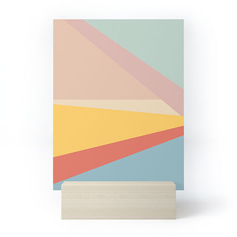 June Journal Retro Abstract Geometric Mini Art Print