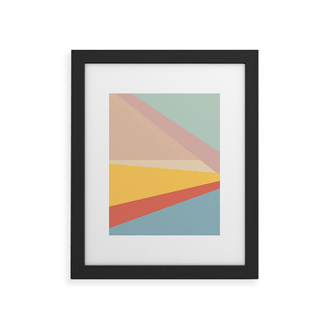 June Journal Retro Abstract Geometric Framed Art Print