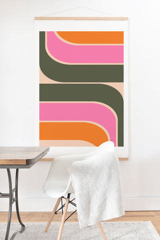 June Journal Retro Curve I Art Print And Hanger