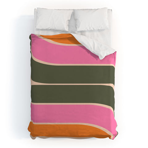 June Journal Retro Curve I Duvet Cover