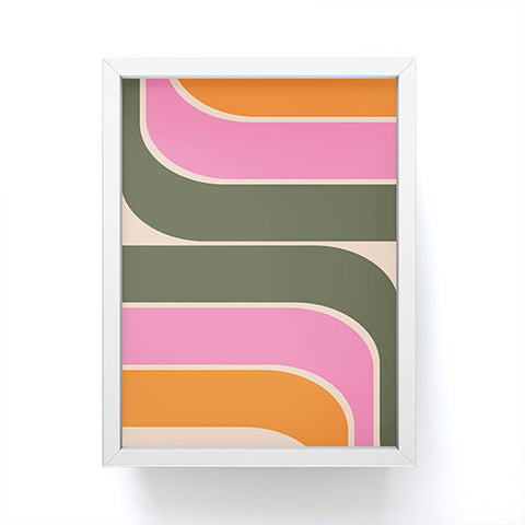 June Journal Retro Curve I Framed Mini Art Print