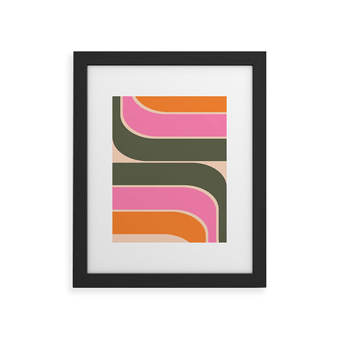 June Journal Retro Curve I Framed Art Print