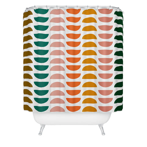 June Journal Retro Geometrics Shower Curtain