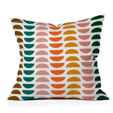 June Journal Retro Geometrics Throw Pillow