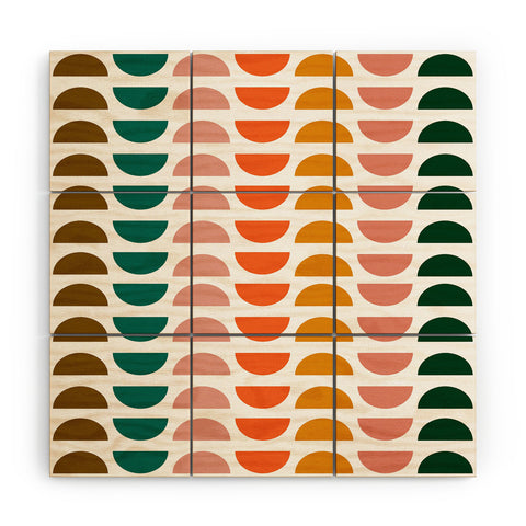 June Journal Retro Geometrics Wood Wall Mural
