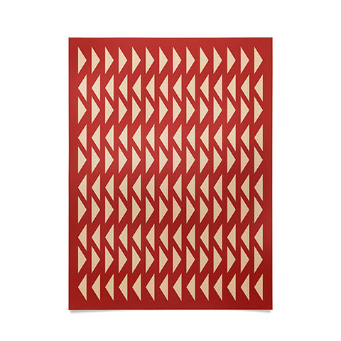 June Journal Shapes 30 in Red Poster