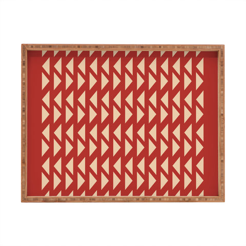 June Journal Shapes 30 in Red Rectangular Tray