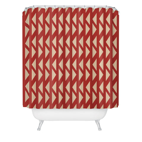 June Journal Shapes 30 in Red Shower Curtain
