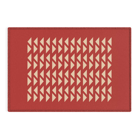 June Journal Shapes 30 in Red Outdoor Rug
