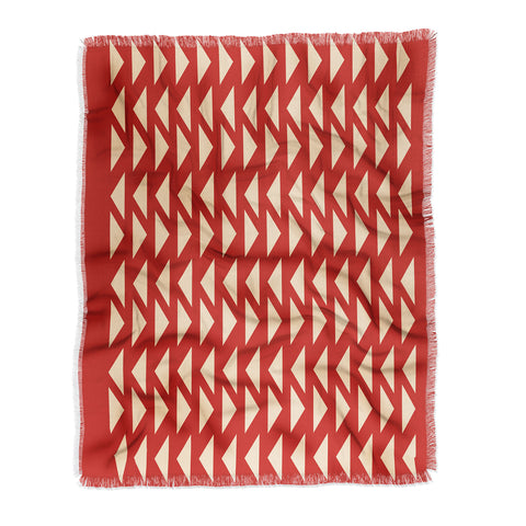 June Journal Shapes 30 in Red Throw Blanket
