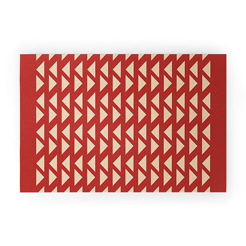 June Journal Shapes 30 in Red Welcome Mat