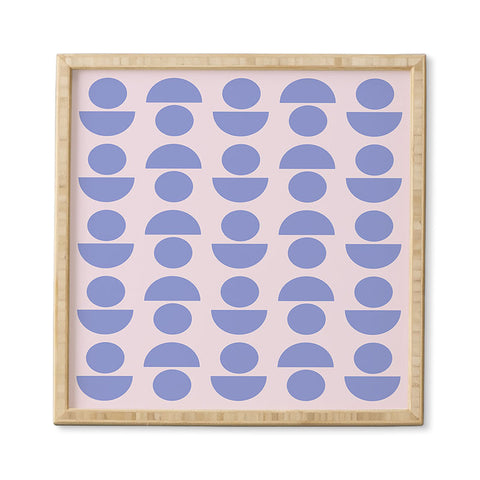 June Journal Shapes in Periwinkle Framed Wall Art