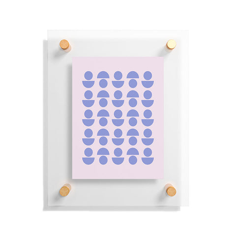 June Journal Shapes in Periwinkle Floating Acrylic Print
