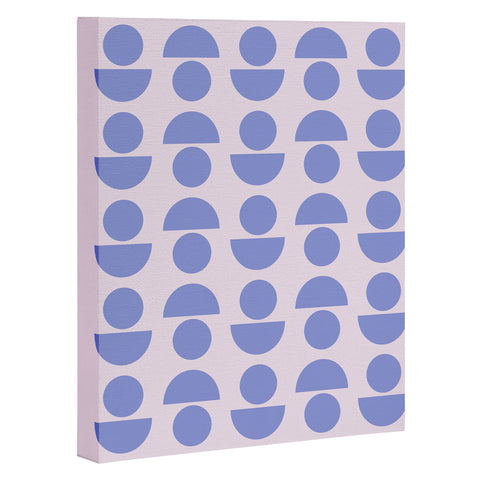 June Journal Shapes in Periwinkle Art Canvas