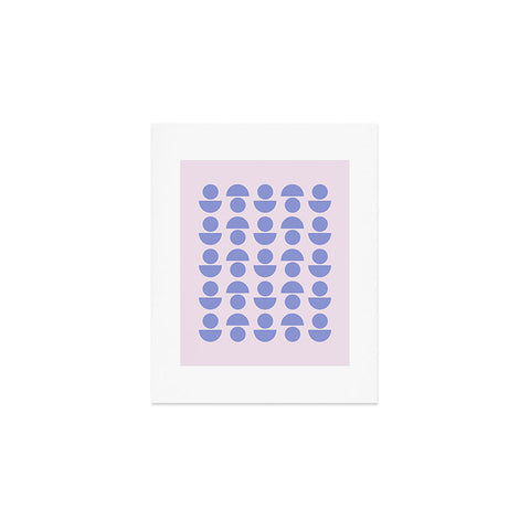 June Journal Shapes in Periwinkle Art Print