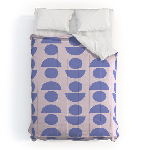 June Journal Shapes in Periwinkle Comforter