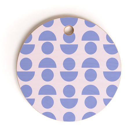 June Journal Shapes in Periwinkle Cutting Board Round