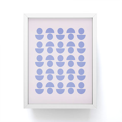 June Journal Shapes in Periwinkle Framed Mini Art Print