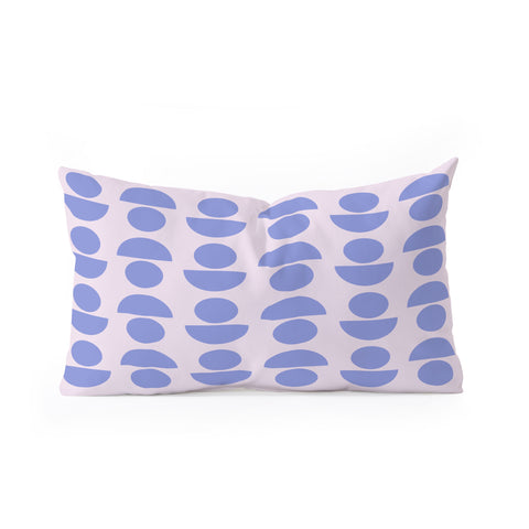 June Journal Shapes in Periwinkle Oblong Throw Pillow