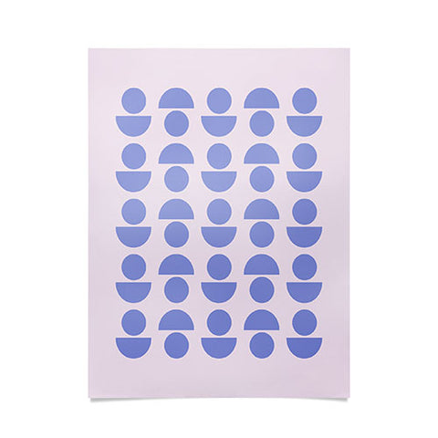 June Journal Shapes in Periwinkle Poster