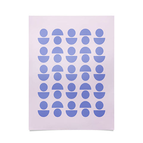 June Journal Shapes in Periwinkle Poster