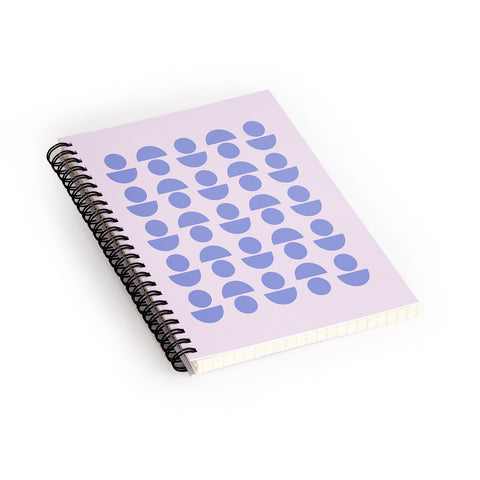 June Journal Shapes in Periwinkle Spiral Notebook