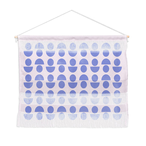 June Journal Shapes in Periwinkle Wall Hanging Landscape