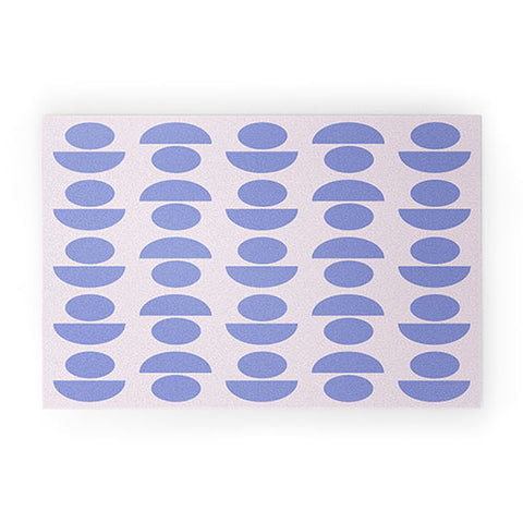 June Journal Shapes in Periwinkle Welcome Mat