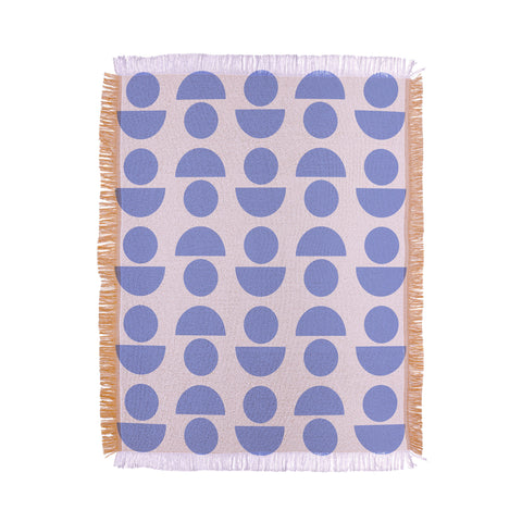 June Journal Shapes in Periwinkle Throw Blanket
