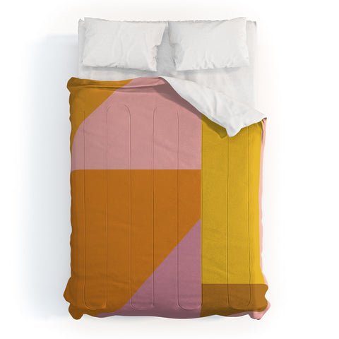 June Journal Shapes in Vintage Modern Pink Comforter