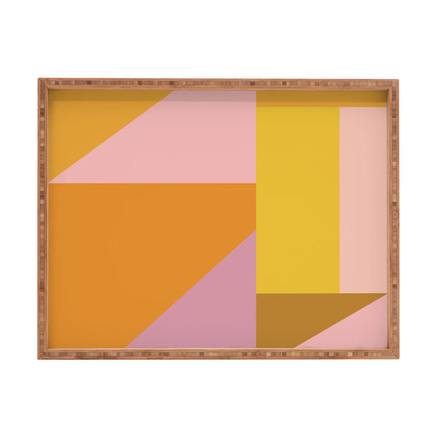 June Journal Shapes in Vintage Modern Pink Rectangular Tray