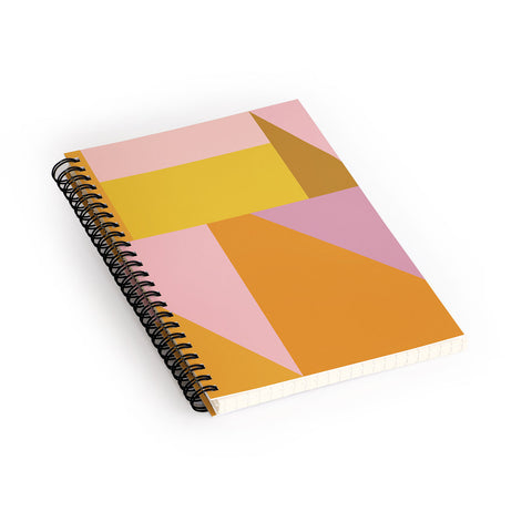June Journal Shapes in Vintage Modern Pink Spiral Notebook