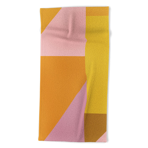 June Journal Shapes in Vintage Modern Pink Beach Towel