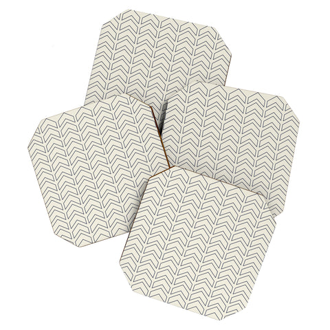 June Journal Simple Linear Geometric Shapes Coaster Set