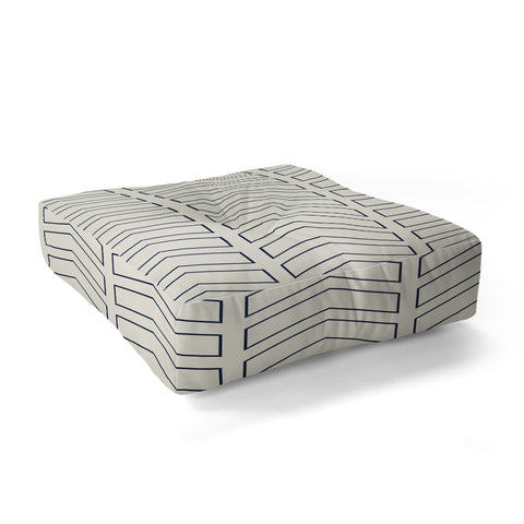 June Journal Simple Linear Geometric Shapes Floor Pillow Square