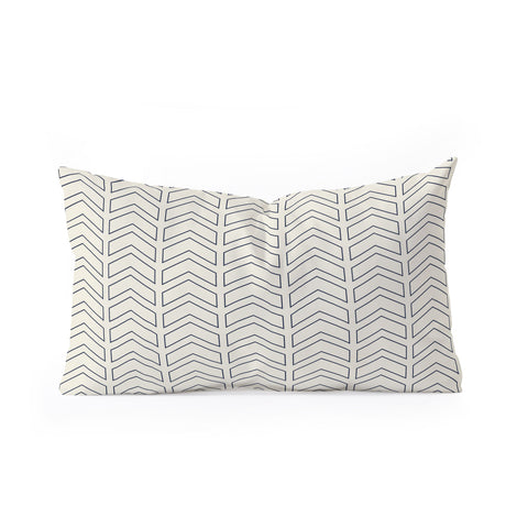 June Journal Simple Linear Geometric Shapes Oblong Throw Pillow