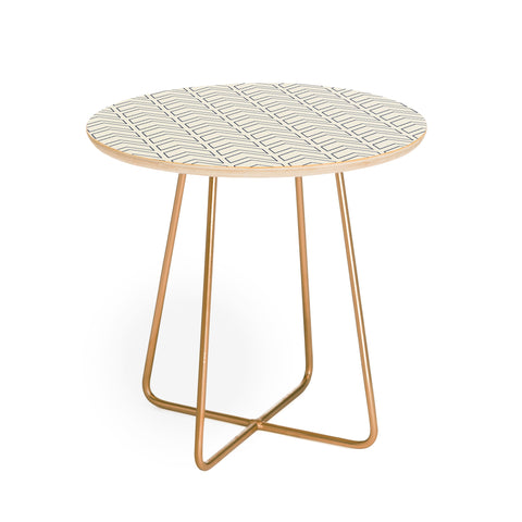 June Journal Simple Linear Geometric Shapes Round Side Table